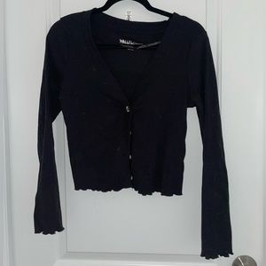 Button Up Wallflower Cardigan Black
